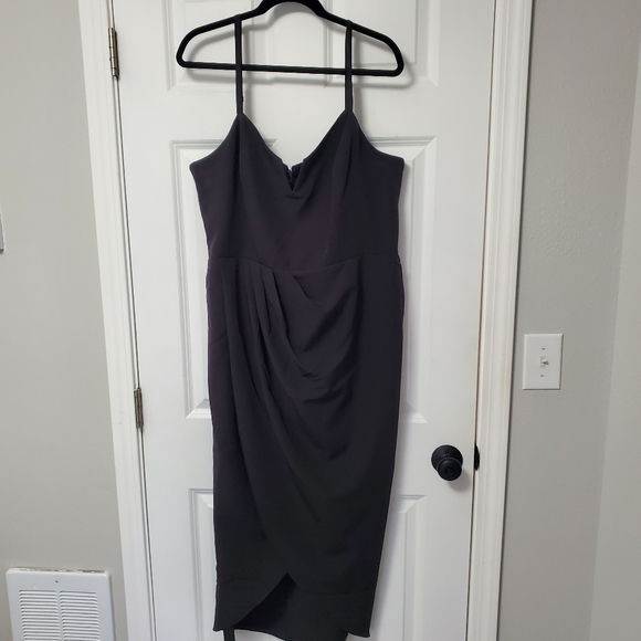 City Chic Sassy V Dress Black Size 18 NWT - Picture 6 of 16